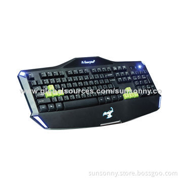 Wire Gaming Keyboard with Anti-skid Keycaps and Laser Characters
